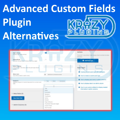 Advanced Custom Fields Plugin Alternatives