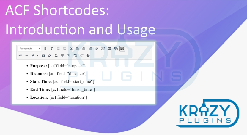 ACF Shortcodes: Introduction and Usage
