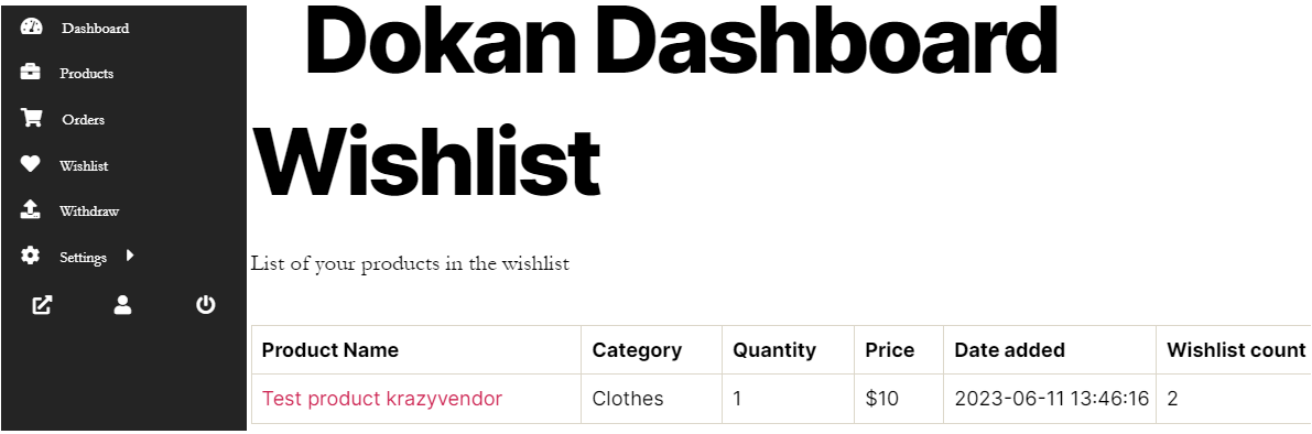 YITH Wishlist For Dokan