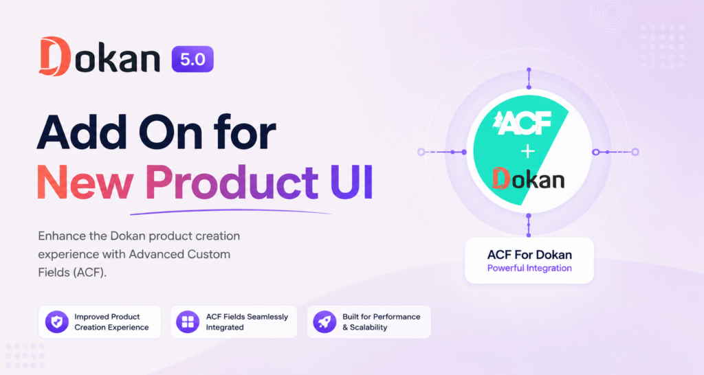 Add On for New Product UI Dokan